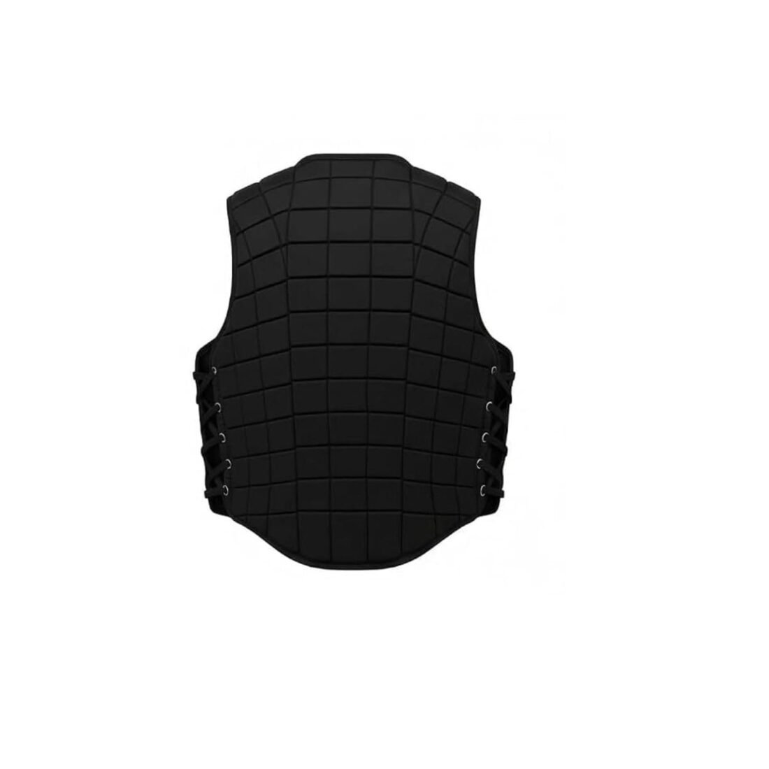 Horse Riding Protective Vest for Men and Women, Lightweight Body Protector with Premium EVA Foam Padding, Breathable Mesh Lining, Adjustable Side Laces, Black, L