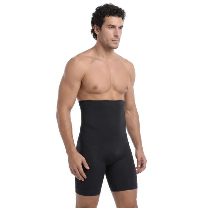 VAYRIX | Men's Core Toning Compression Vest Stomach Firming Belly Shaping Tummy Compressing Bodywear (1, Black)