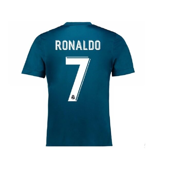 Real 3rd Ronaldo 7 Jersey for (Kids, Boys&Men) (in, Alpha, Regular, Teal Blue)