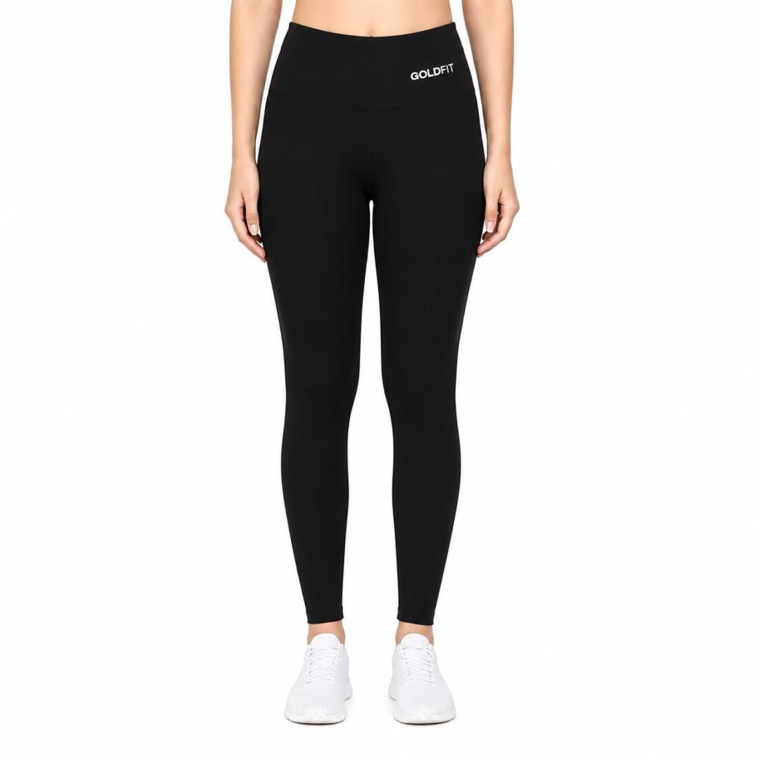 GoldFit Women's High-Waist Workout Leggings, Black