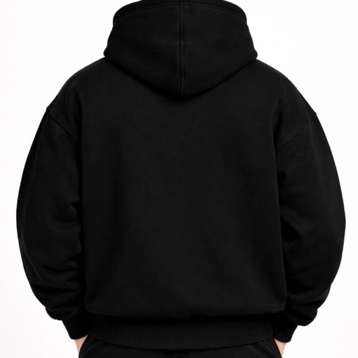 Balaclava Zipper Hoodie for Men 350 GSM Heavyweight Ninja Hoodies for Men (in, Alpha, Regular) Black