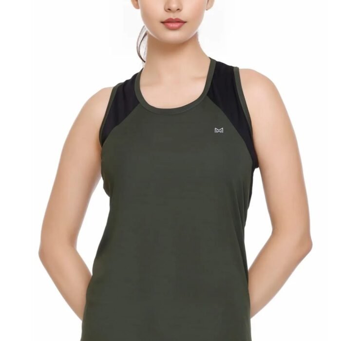 Women's Polyester Sports Tank Tops Tshirt Running Workout Sports T-Shirt Dri-Ft Top for Girls Cycling Gym Sleeveless Regular Fit for Women