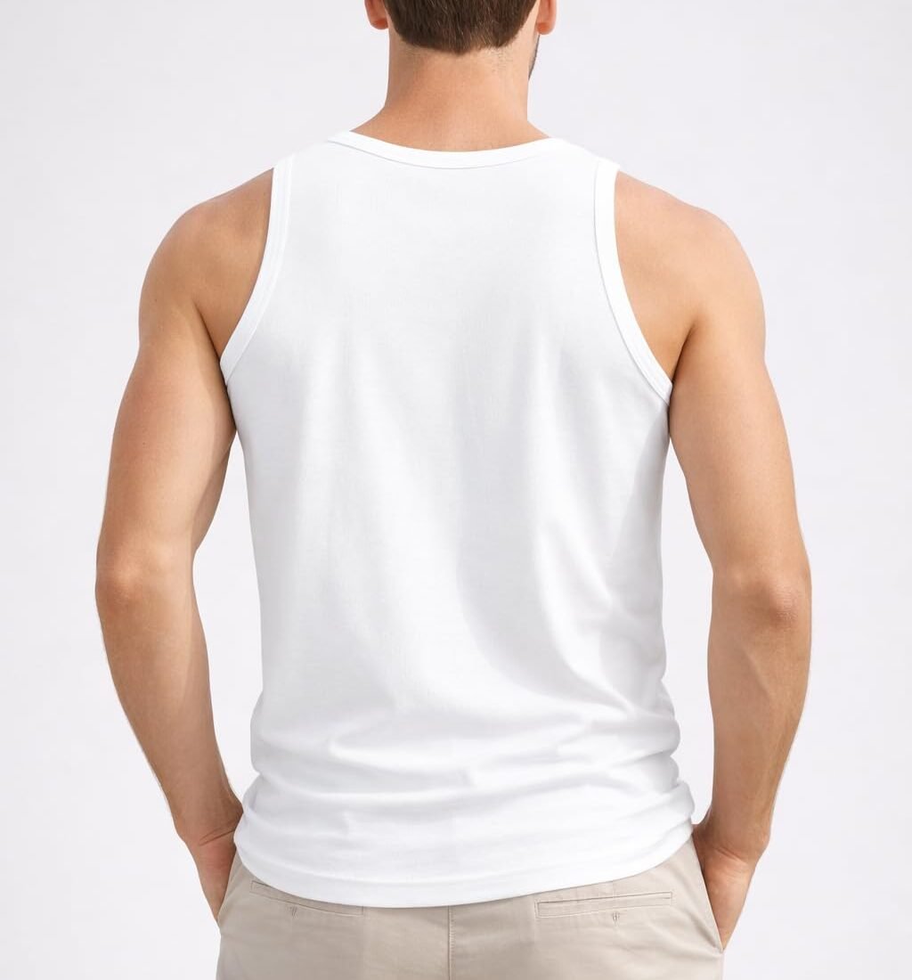Men Graphic Cotton Regular Fit Vest (in, Alpha, Regular, White)