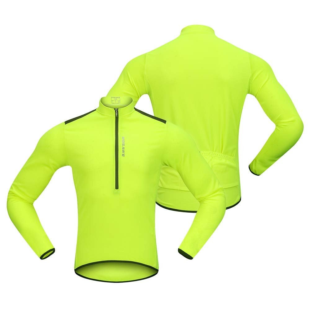 Generic Men's Cycling Jersey Spring Autumn Half-Zip MTB Bike Riding Long Sleeve Shirt Clothing
