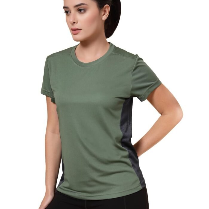 Gym Tshirt for Women Workout Dry Fit t Shirt Sports Tshirt Lightweight Round Neck Breathable Half Sleeve Activewear Mesh Running Yoga Tops for Woman LightGreen M