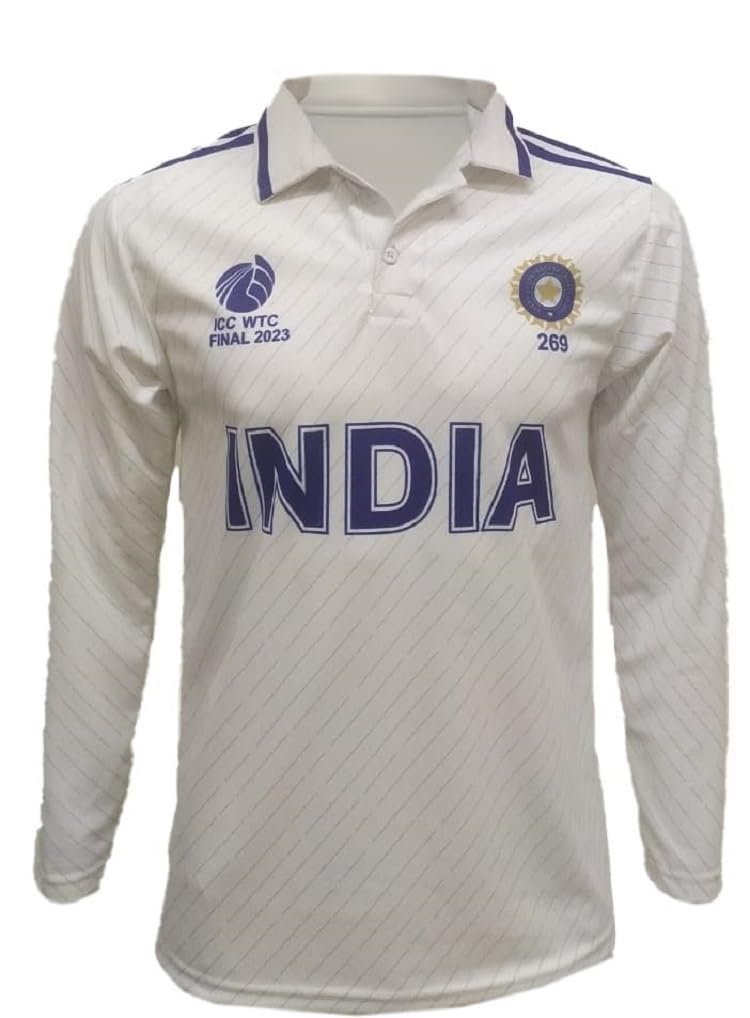 India Test Match (WTC) Jersey 2021-22 Full Sleeve (60 (Around 150 KG), VIRAT)