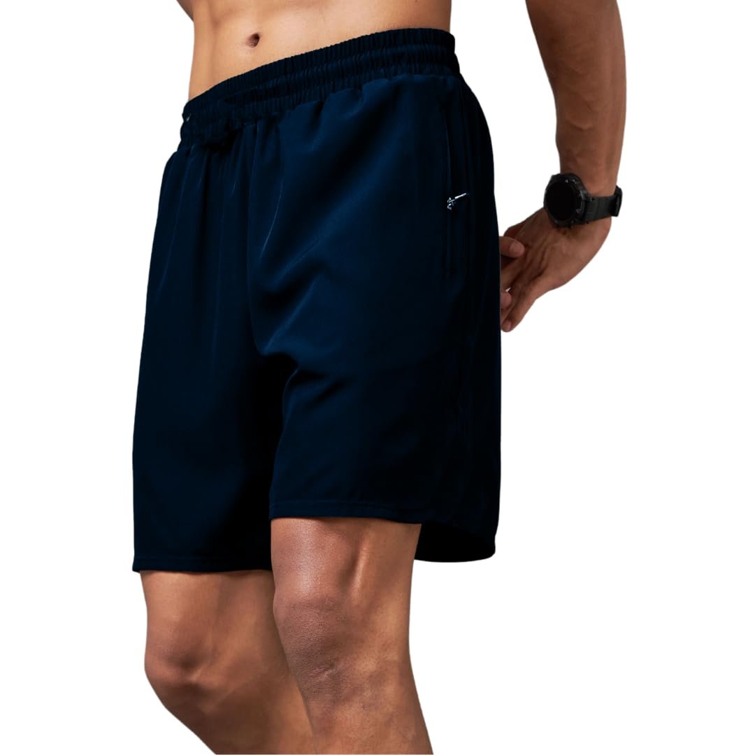 Shorts for Men | Gym and Home wear Short | Running and Workout Activewear Shorts | Quick Dry and Breathable | Gym halfpant | Dri fit | Sweatproof and Adjustable (in, Alpha, Regular, Blue)