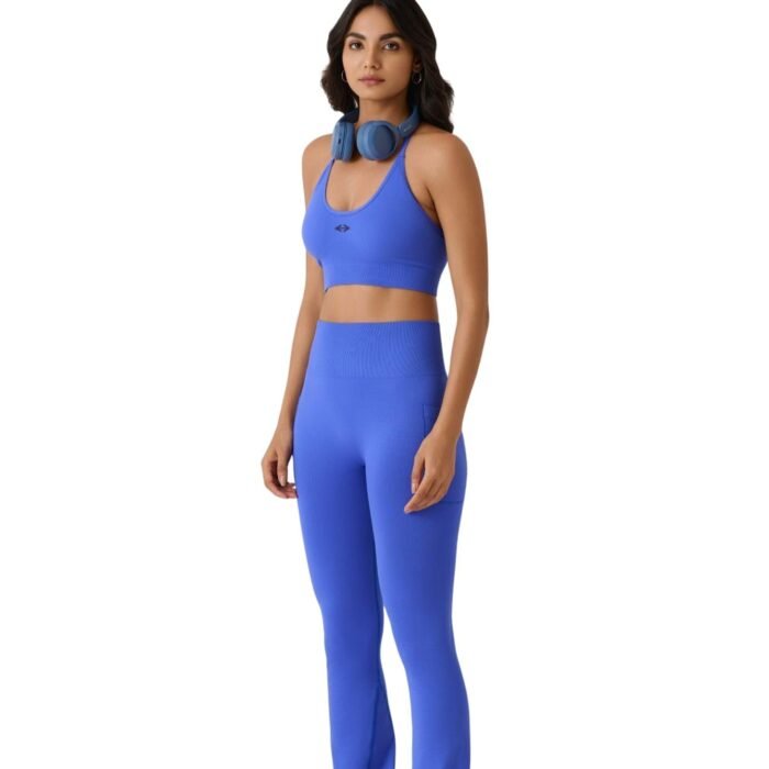 Y-Shape Racerback Sports Bra for Women | Nylon Sleeveless Gym & Training Bra | Adjustable Strap, Anti-Bacterial, UV Protection, Anti-Odour & Anti-Static | Pull Over | Peri Winkle