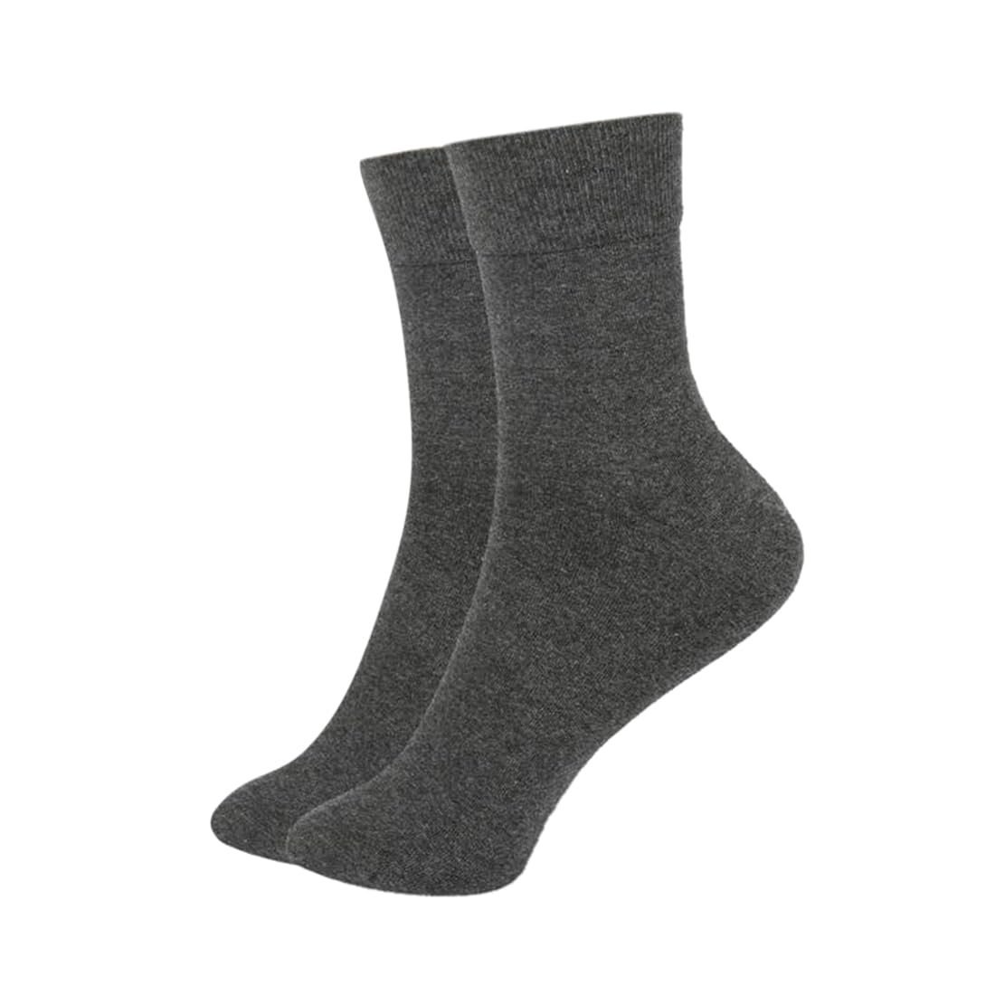 (Pack of 1 Pair = 2 Socks Men Women Boys Girls Unisex Cotton Dark Grey Ankle Length Sports Socks Cricket Badminton Football Basketball Tenis Athletics Socks