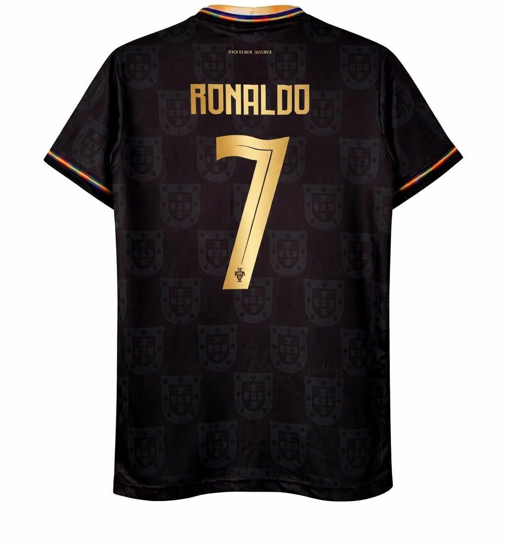 Portugal Black Special Edition Football Jersey, 2026 Season (in, Alpha, Regular, Black)