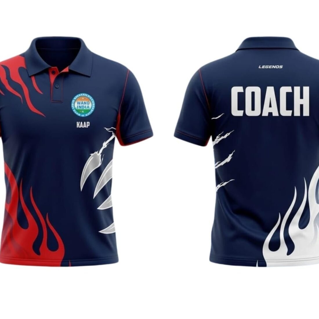 Legends Polo T-Shirt Dry Fit 180 GSM Navy Blue Coach Jersey