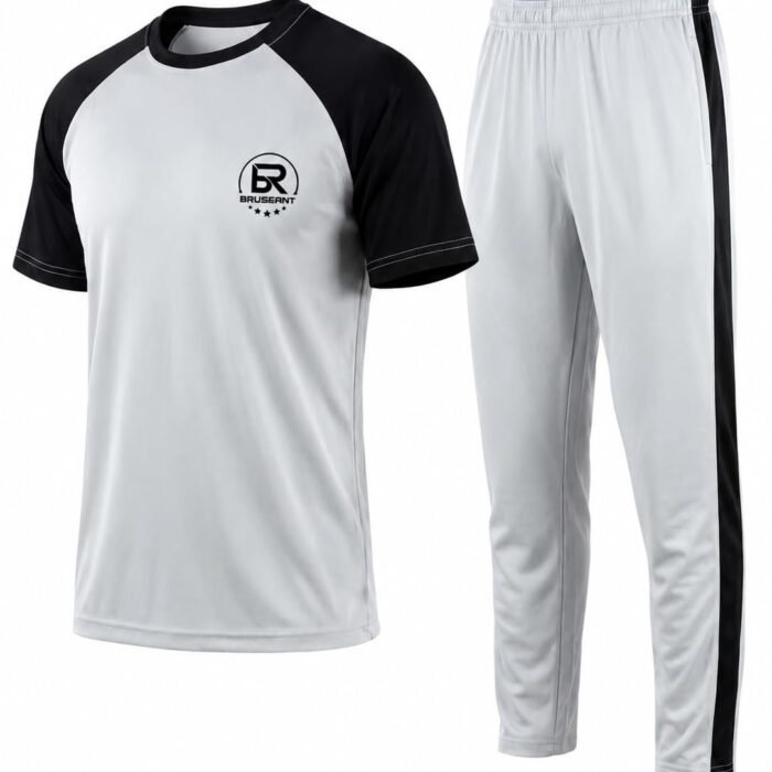 Cotton Blend Night Suit/Summer Suit for Men, Regular Fit Half Sleeves T-Shirt & Lower Set | Soft Cord-Set Track Suit for Boys | Ideal for Casual Outings, Gym, Workout, Sports (GREY)