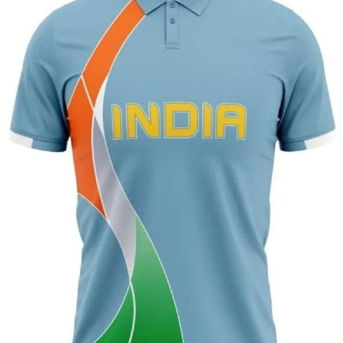 India 2007 T-20 W/C Winning Jersey (with Your Name & Number, 60 (Around 150 KG)) Blue