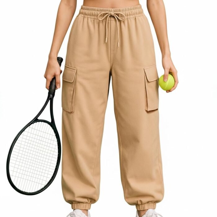 Air 1.0 Women's Solid Super Loose Fit Mid Rise Joggers_585682_Brown