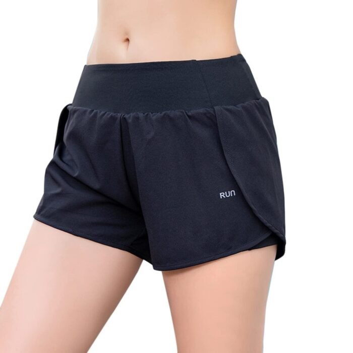 Generic Women 2 in 1 Running Shorts Quick-Dry Sport Active Workout Gym Yoga Shorts with Pocket/