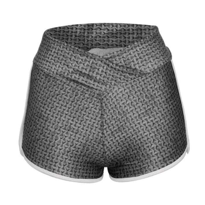 ZOOMELLA Women High Waist Yoga Shorts Home Gym Sports Fitness Gray XL