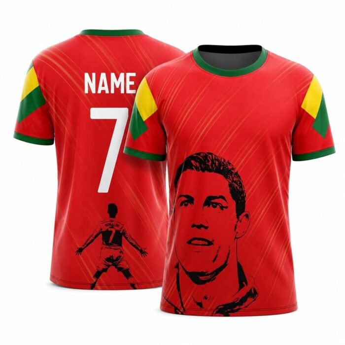 Ronaldo Fan Jersey | Name & Number Customization | FIFA 2026 Inspired | Personalized Soccer T-Shirt for Men, Women & Kids | Airofab Fabric | 2Y–4XL