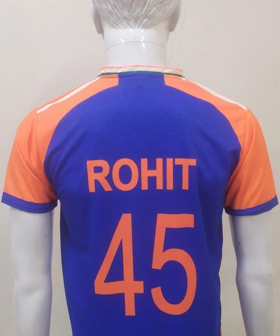 GENERIC India Orange 2019 W/C Jersey Half Sleeves (22 (for 2 Years), with Your Name & Number)