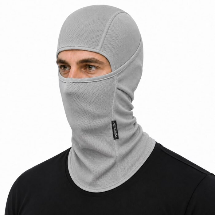 Dryfit Full Face Mask with Enhanced UV Sun Wind & Dust Protection for Riding, Skiing, Cycling & Hiking | 9-in-1 Balaclava Helmet Liner Anti-Pollution Bandana for Men & Women Riders (Grey)