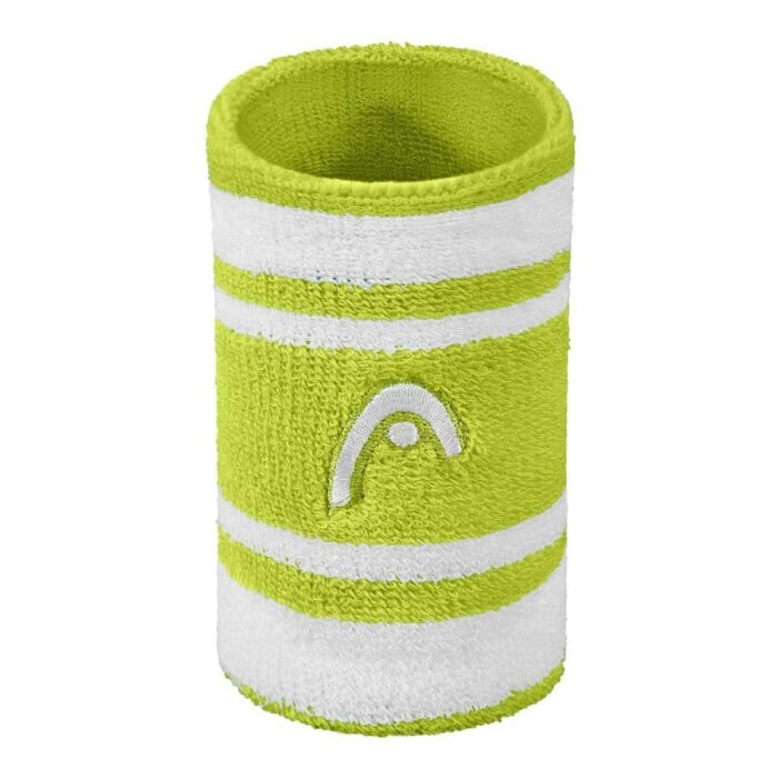 Striper Wristband | Color: Green/White | Size: 5" | Material: Cotton | for Men & Women | Moisture-Wicking Properties | Dry and Comfortable | Secure and Snug fit | Flexible