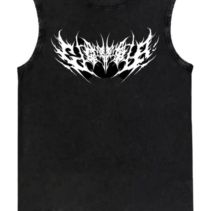 Men's Sleeveless Gym Vest, Black Cotton Tank Top, Oversized Casual Muscle T-Shirt, Workout & Fitness Wear, Streetwear, Running, Training, Summer Casual T-Shirt for Men