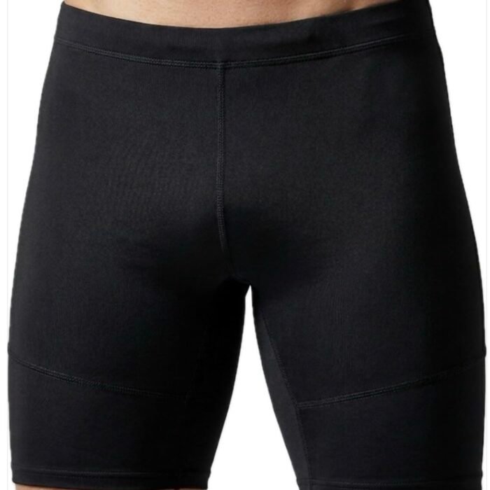 Unisex Black Compression Shorts, Athletic Training Tights, Workout Running Cycling