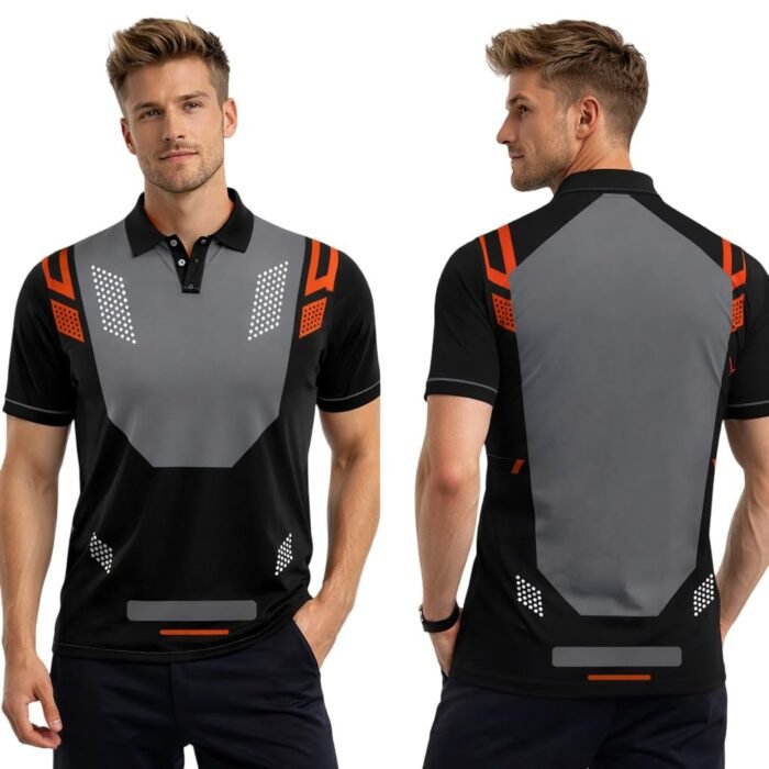 Lightweight Men’s Polo T-Shirt – Breathable Jersey with Half Sleeves & Collar Button, Perfect for Cricket, Football, Tennis, Gym & Training (Pack of 1) (in, Alpha, Regular) Multicolour