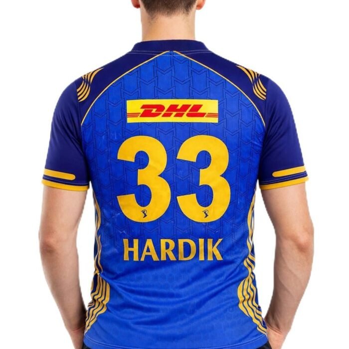 RockinRetailz New HARDIK Pandya 33 Mum Indian Cricket Jersey 2026 Half Sleeve for Men (Small) Blue