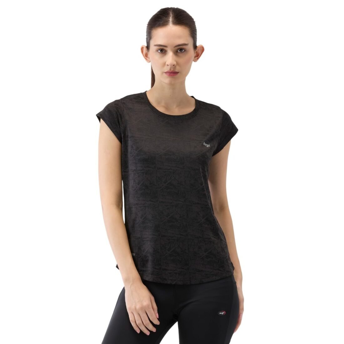 Women’s Instadry Sports T-Shirt | Quick Dry Textured Activewear Top for Gym, Workout, Running & Yoga | Dry Fit Lightweight Breathable Polyester with Curved Hem & Reflective
