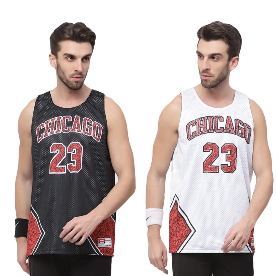 Mash Polyester Reversible Sublimation Print Basketball Unisex Regular Fit Jersey CHICAGO (38) BLACK