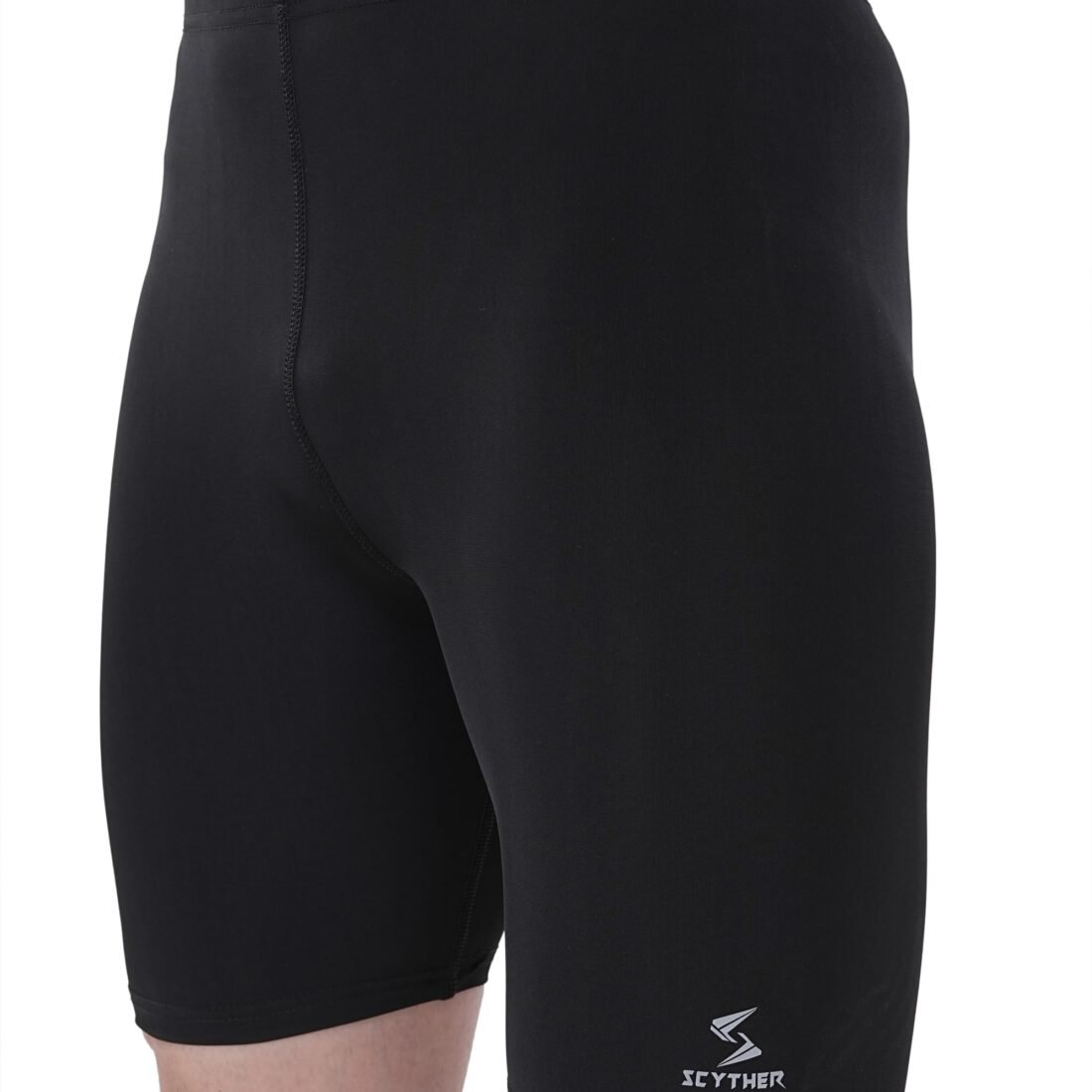 SCYTHER Men's Compression Tights Large for Gym, Running, Cycling Black