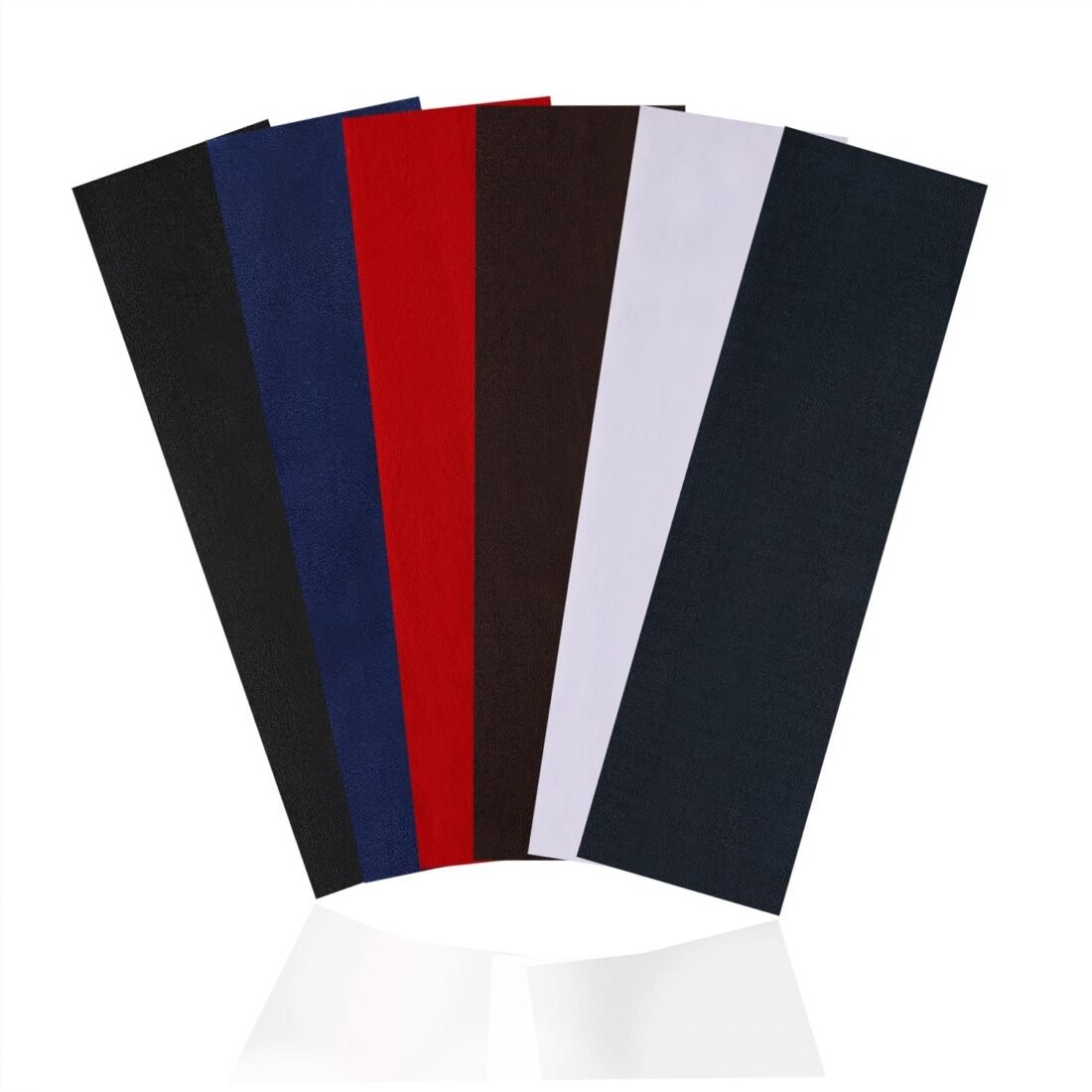 Elastic Sports Headbands - Athletic Hair Headband Women,Men,Boys,Girls Thin Soft Cotton Stretchy Non-Slip Stylish Sweat Band Running Yoga (6),Black,Red,Gray,Brown,White,Navy Blue)