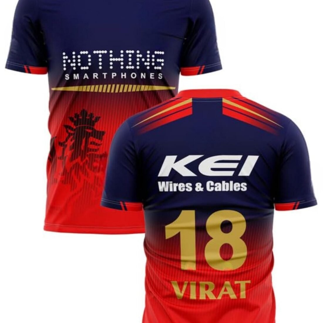 New rccbb Cricket Jersey 2026/2027 for Kids and Men (10-11Years) Multicolour