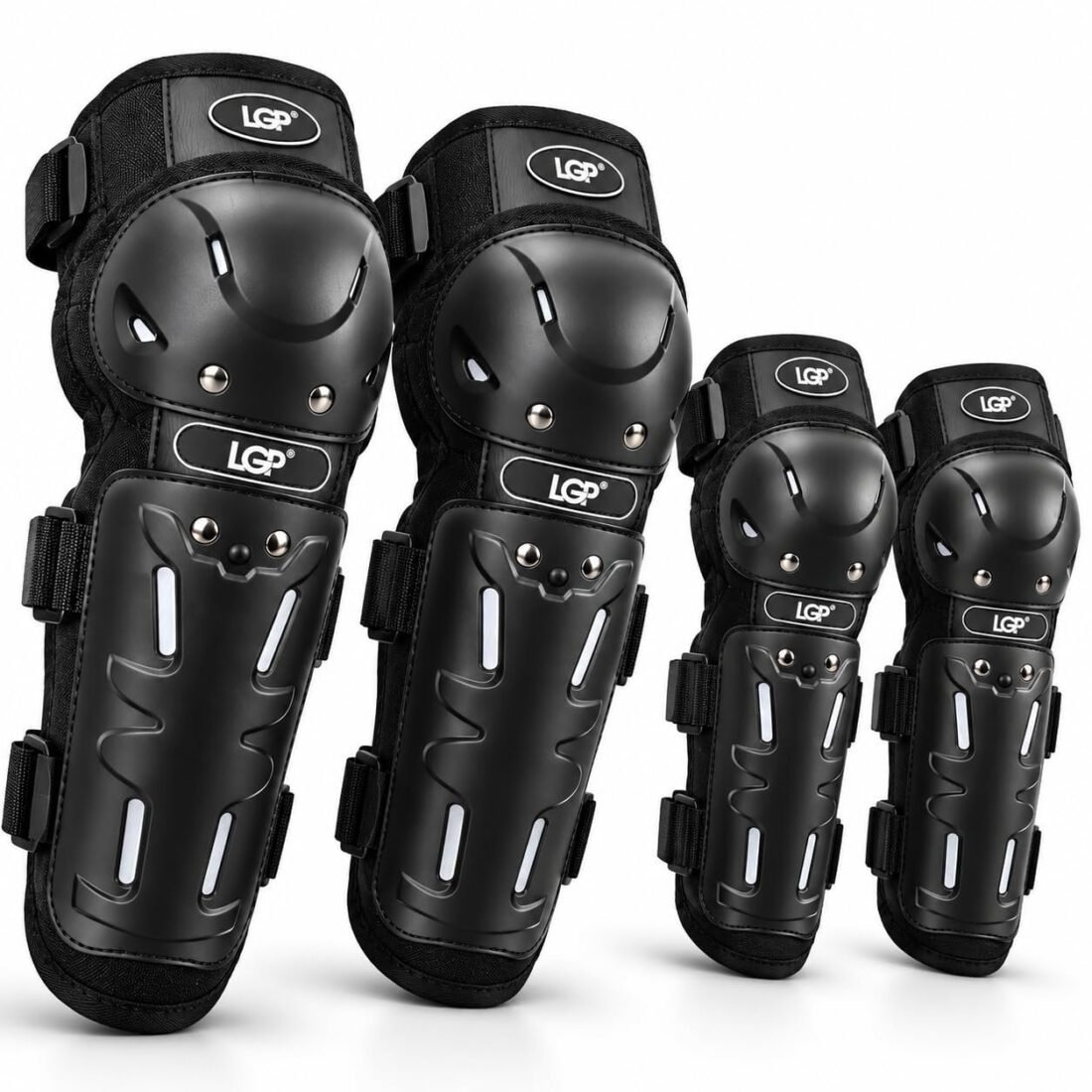 LGP Motorcycle Sports Riding Knee & Elbow Guard for Men & Women | Protective Racing Riding Knee Pads for Bike Riding, Motocross & Sports | Motorcycle Bike Racing Riding Knee & Elbow Guard (K11, Black)