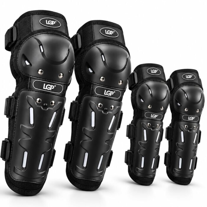 LGP Motorcycle Sports Riding Knee & Elbow Guard for Men & Women | Protective Racing Riding Knee Pads for Bike Riding, Motocross & Sports | Motorcycle Bike Racing Riding Knee & Elbow Guard (K11, Black)