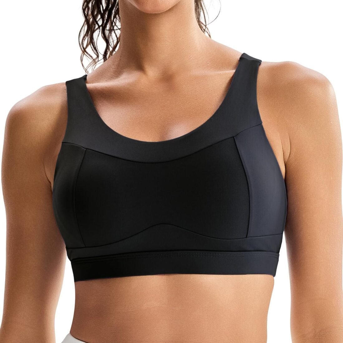 Women High Impact Sports Bras- Wirefree Underwire Workout Gym Yoga Bra Full Support Activewear, Black