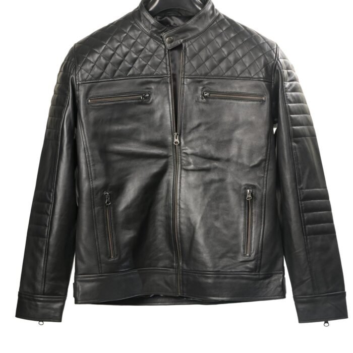 Men’s Blue Sleeveless Leather Jacket | Premium Faux/Genuine Leather Biker Style Waistcoat | Stylish Zip-Up Motorcycle Riding Vest for Men (Pack of 1) (IN, Alpha)