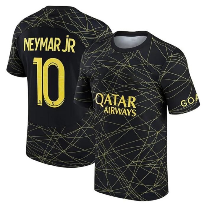 Football Jersey Black Neymar Tshirt for Men & Kids(11-12 Years)