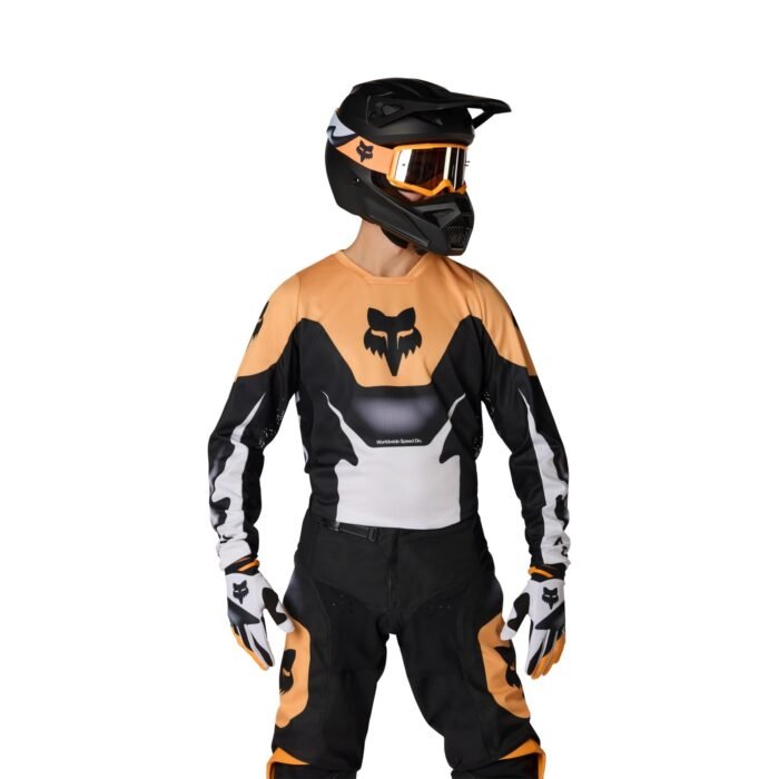 Men's 180 Motocross Dirt Bike Jersey, Black/White Noble, Medium