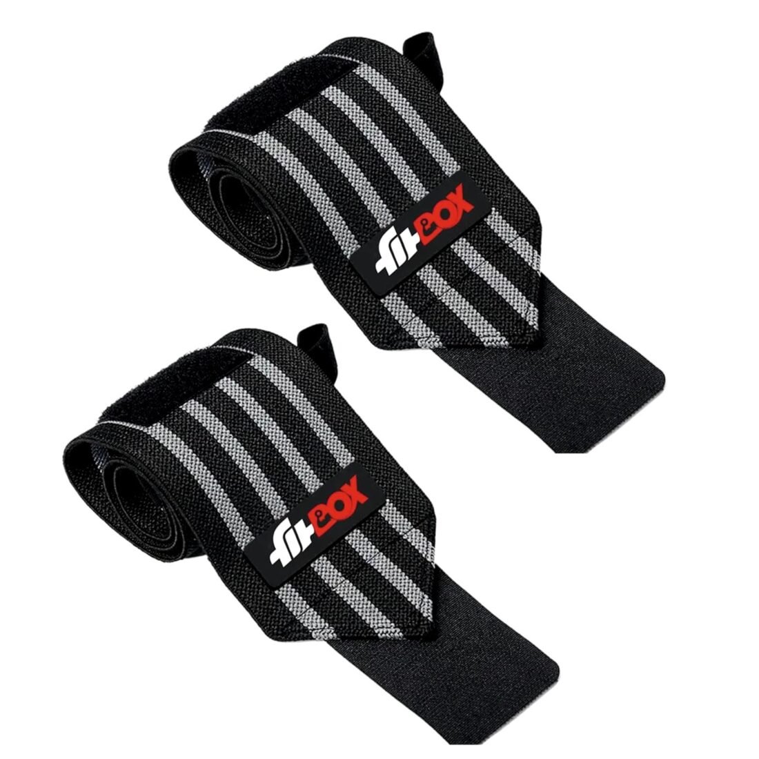 Premium Wrist Supporter l Wrist Band with Extra Grip & Cotton Thumb Support (Black/Grey)