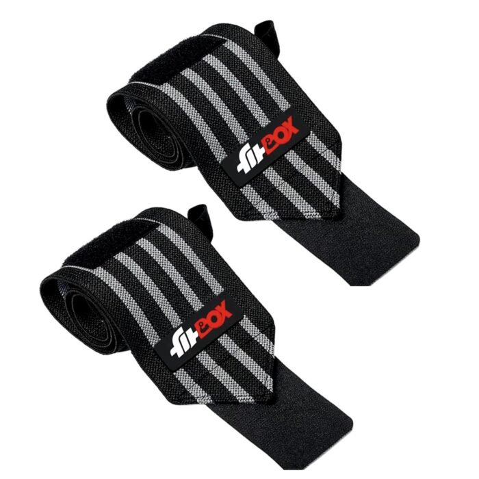 Premium Wrist Supporter l Wrist Band with Extra Grip & Cotton Thumb Support (Black/Grey)