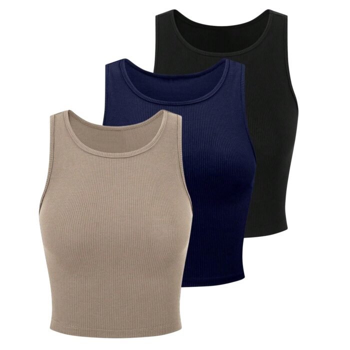 Tops for Women Crop Top for Women's Tank Activewear Tee Sports Western Casual Cotton Camisole Pack of 3 Combo