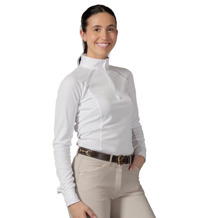 Ingrid Long Sleeve Equestrian Shirts for Women, Comfortable Mesh