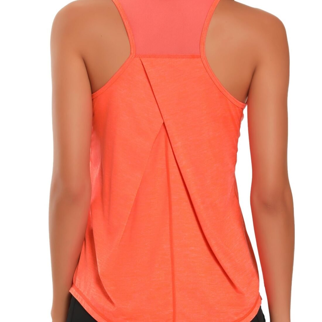 Workout Tank Tops Women Gym Sport Sleeveless Running Tops Yoga Shirts, orange