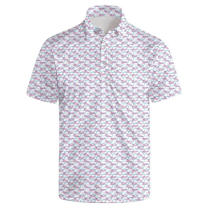 Mens Golf Shirts Golf Polo Shirts for Men Short Sleeve Polo Shirts Golf Gifts, Whitet, Large